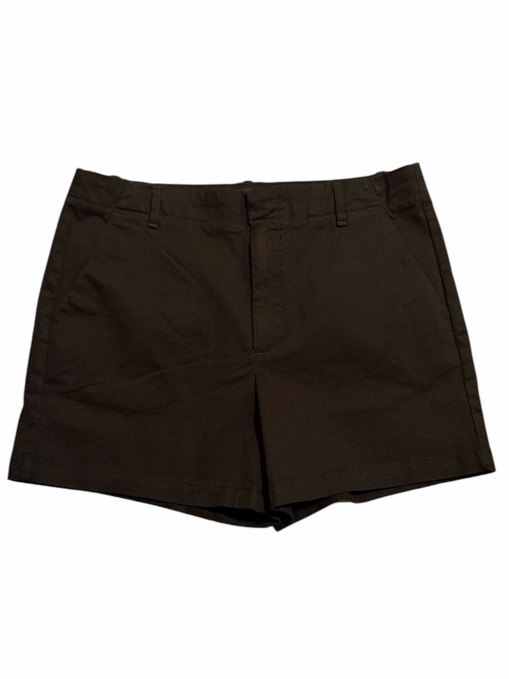 Banana Republic Authentic Chino Black High-Waist Shorts Size 10 Stretch Pockets
